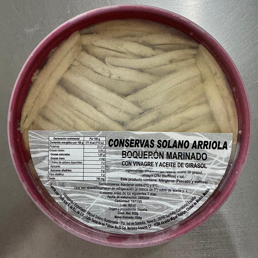 Boquerones en Vinagre – Solano Arriola