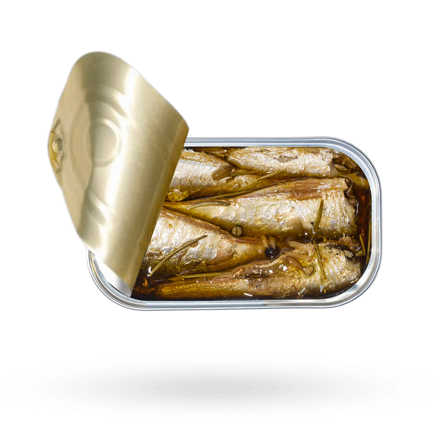 Sardinas con Romero e Hinojo 120g – Nice Cans