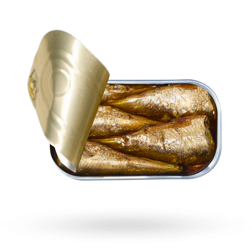 Sardinas Ahumadas en Aceite de Oliva Orgánico y Sal de Mar 120g – Nice Cans