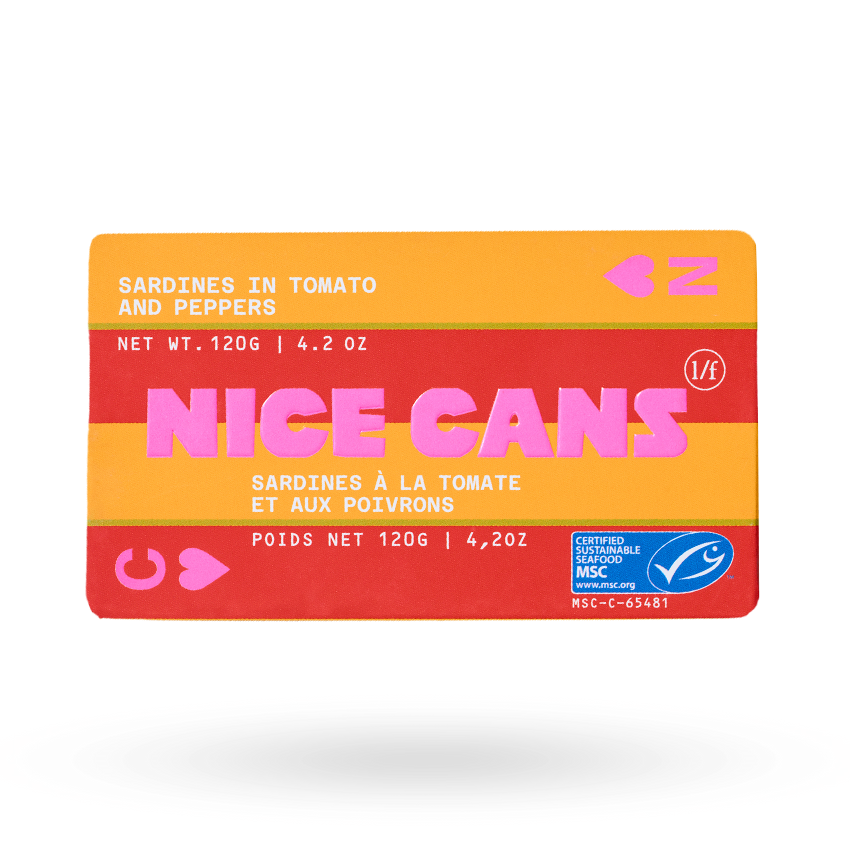 Sardinas en Tomate y Pimientos 120g – Nice Cans