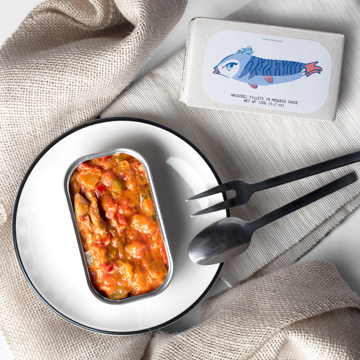 Filetes de caballa en salsa moqueca — sugerencia de presentación